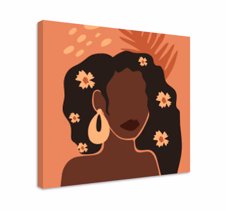 Lerretsbilde personer elegant kvinne silhuett - Tenstickers