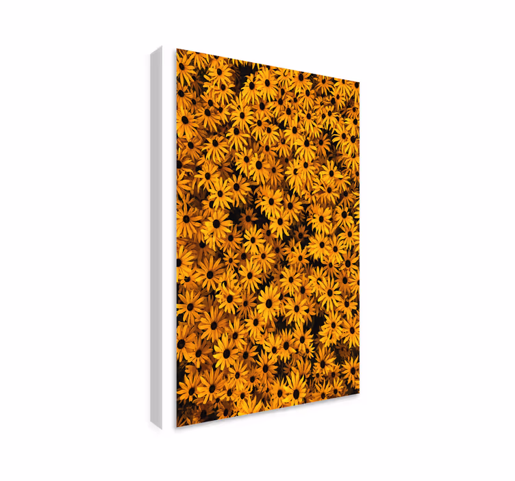 Levende gul flora blomst lerretsbilde - Tenstickers