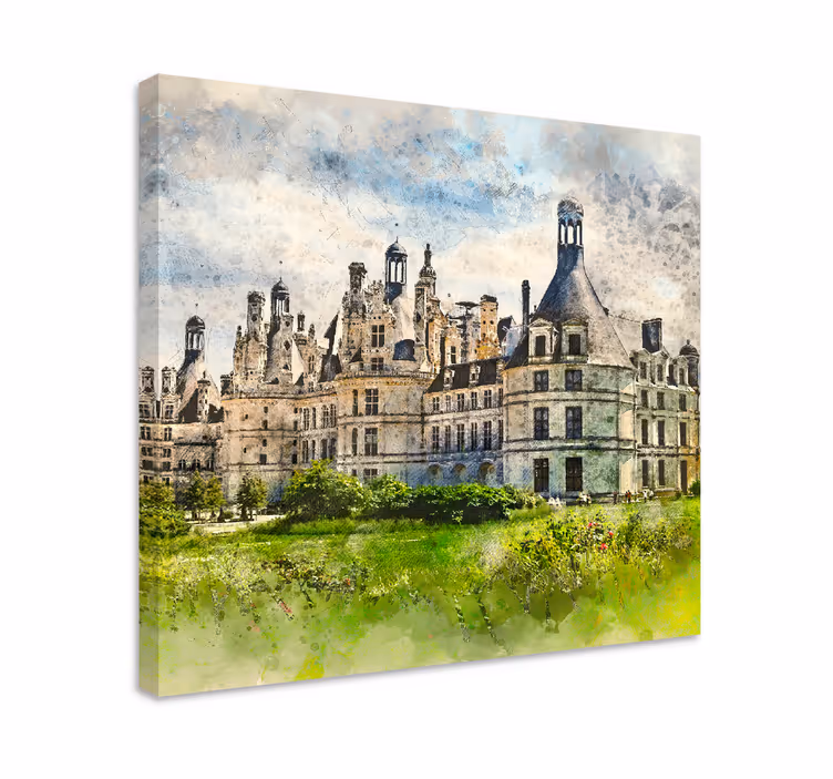 Château arkitektur utsikt byer lerretsbilde - Tenstickers