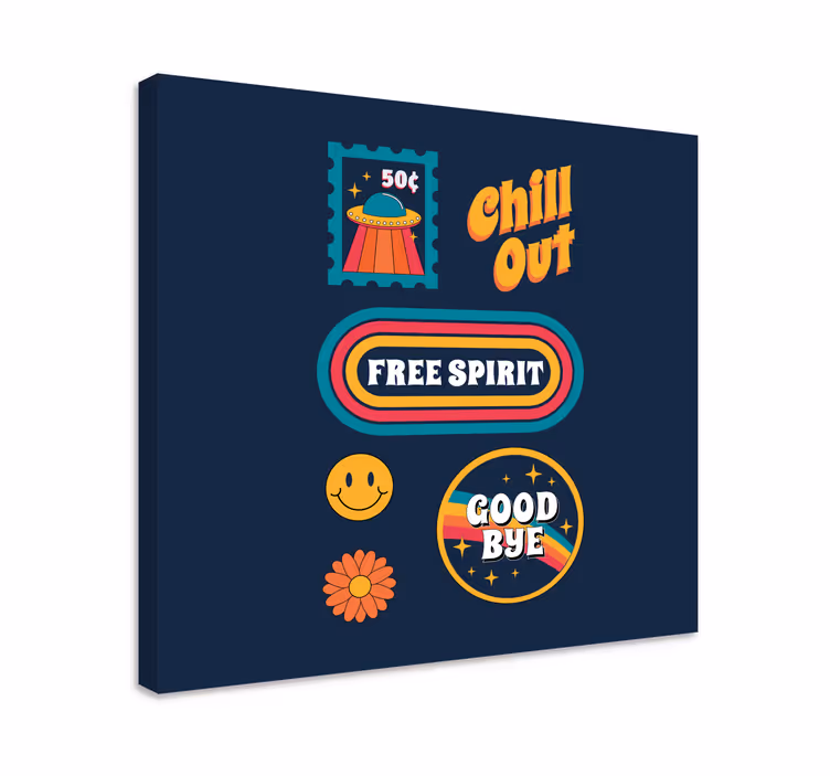 Chill fri Ånd lerretsbilde tekster - Tenstickers