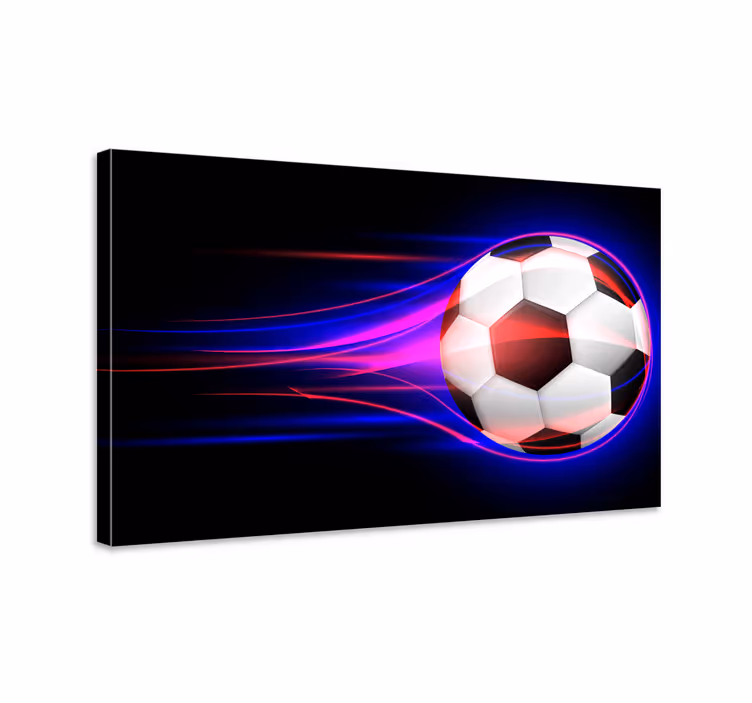 Dynamisk fotballbevegelse sport lerretsbilde - Tenstickers