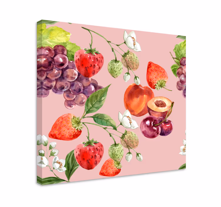 Frukt stillbilde lerretsbilde ferskt fruktarrangement - Tenstickers