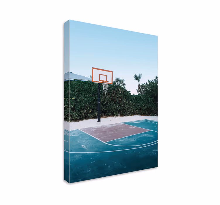 Enkel basketballbane sport lerretsbilde - Tenstickers