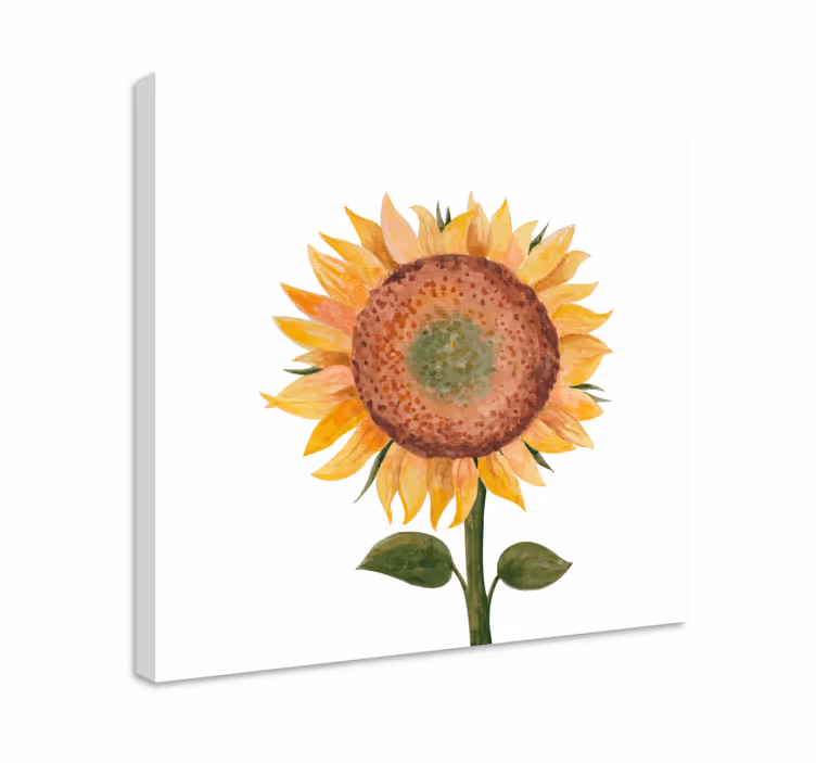 Blomst lerretsbilde solsikkeillustrasjon - Tenstickers