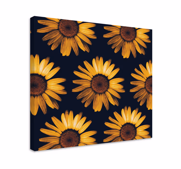 Gul solsikke lerretsbilde blomster - Tenstickers