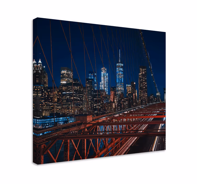 Brooklyn bridge utsikt byer lerretsbilde - Tenstickers