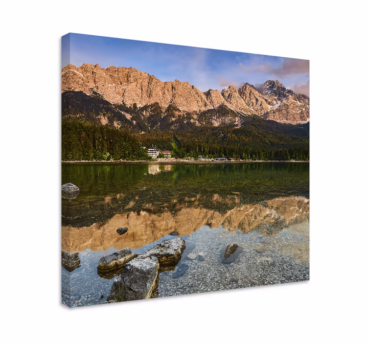De bayerske alpene lerretsbilde landskap - Tenstickers