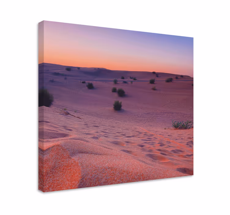 ørken under solnedgang lerretsbilde landskap - Tenstickers