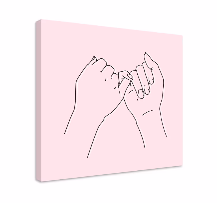 Hender som holder fingrene lerretsbilde nordisk - Tenstickers