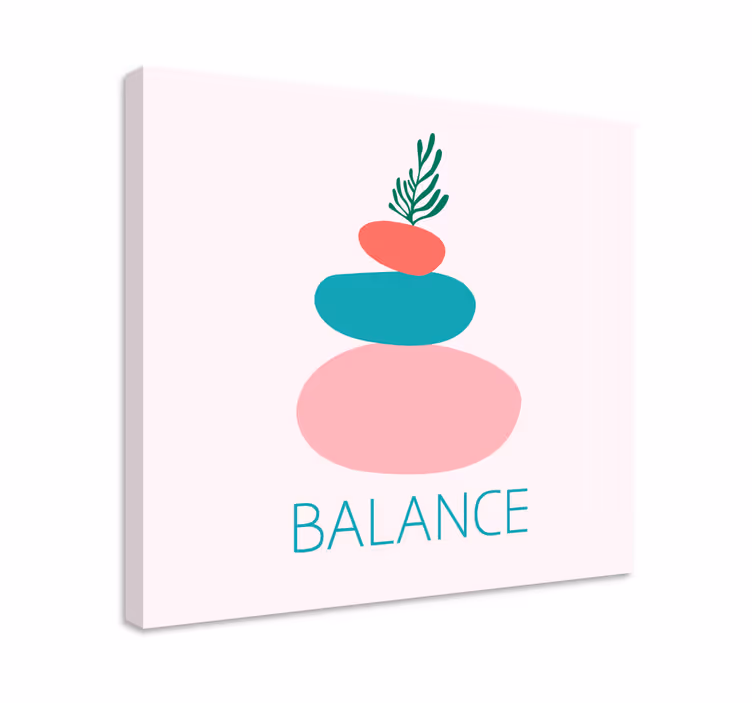 Minimalistisk balanse lerretsbilde nordisk - Tenstickers