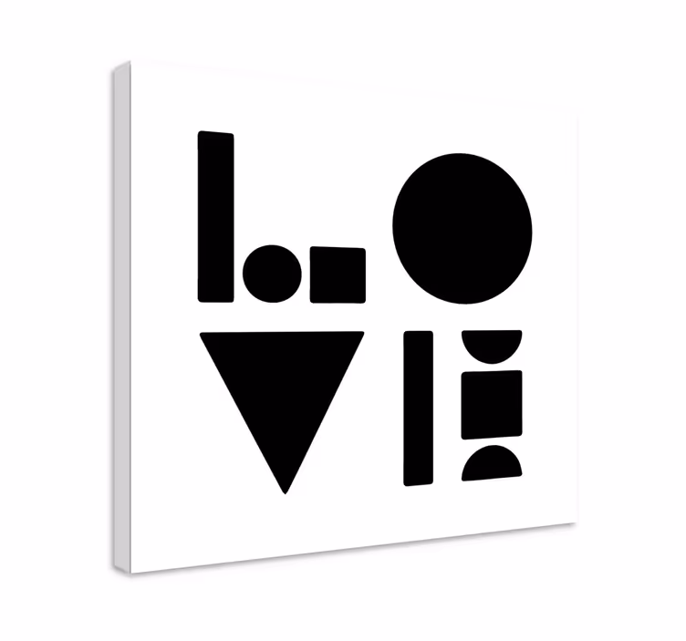 Geometriske lerretsbilde former og figurer - Tenstickers