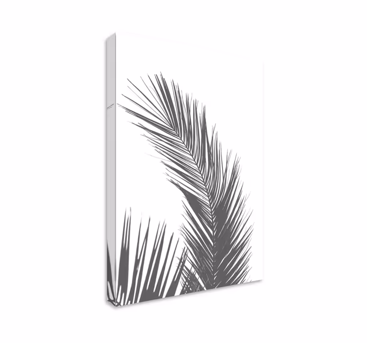 Blomst lerretsbilde elegant palmeblad - Tenstickers