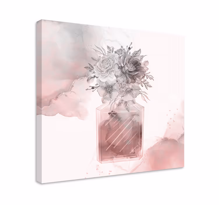 Blomst lerretsbilde floral arrangement vase - Tenstickers