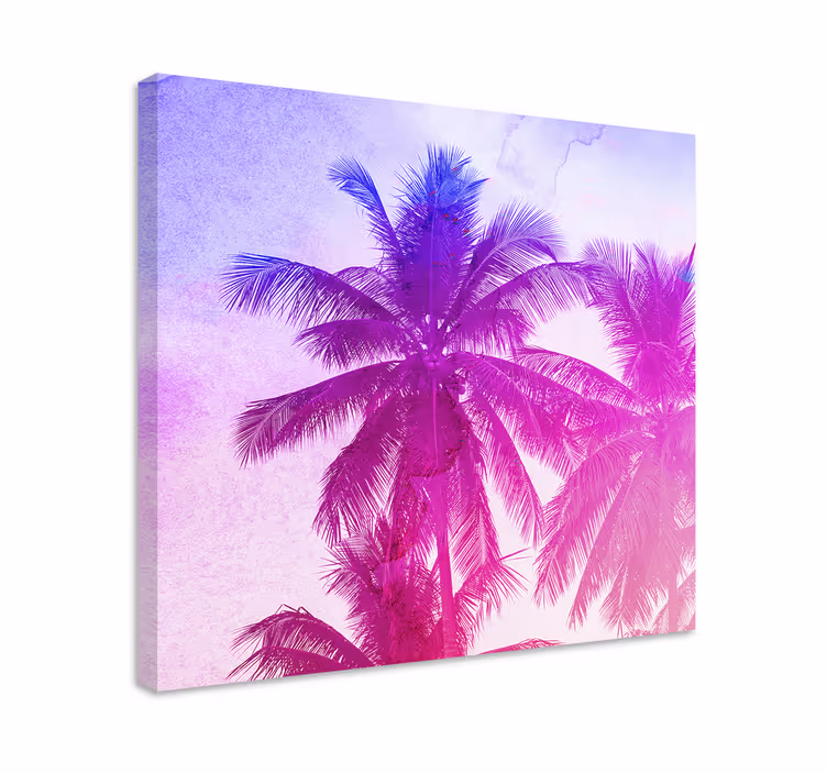 Neon palmetre design lerretsbilde stue - Tenstickers
