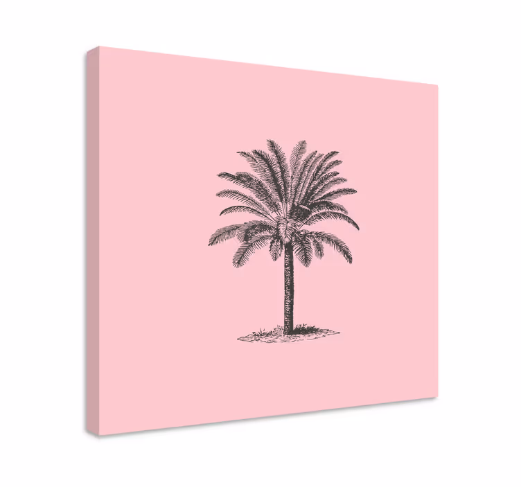 Rosa palmetre design kerretsbilde spiserom - Tenstickers