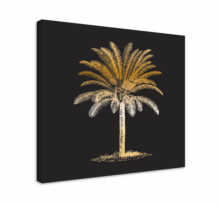 Gull palme kerretsbilde spiserom - Tenstickers