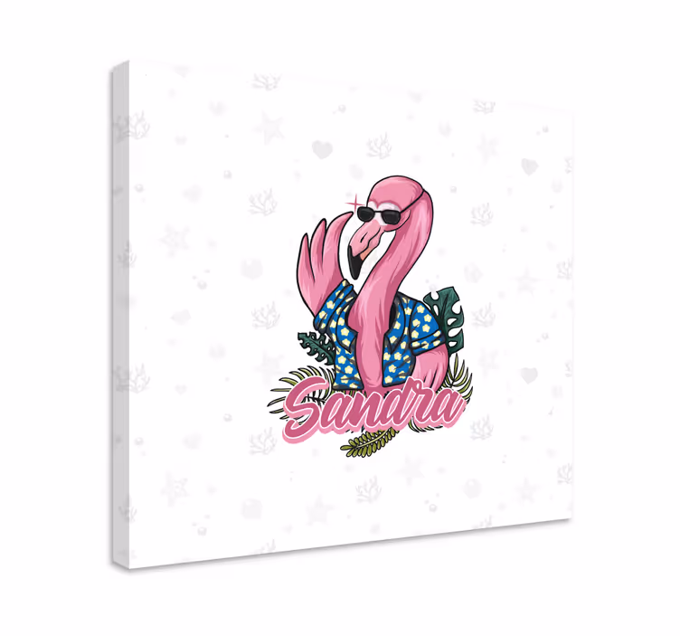 Dyr lerretsbilde med kult flamingovibe - Tenstickers