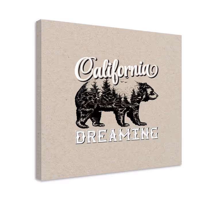 3d lerretsbilder california bjørneeventyr - Tenstickers