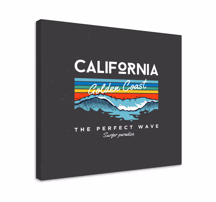 California surferbølger byer lerretsbilde - Tenstickers