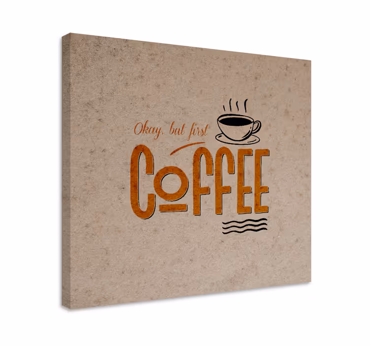 Lerretsbilde sagn kaffe motiverende sitater - Tenstickers