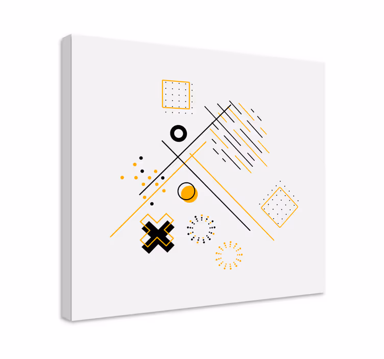 Geometriske lerretsbilde uten figurative former - Tenstickers
