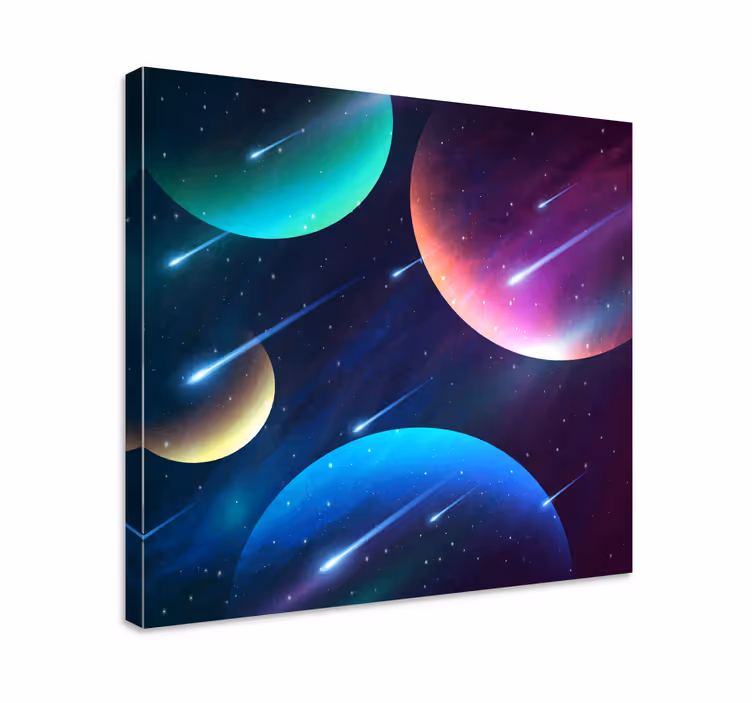 Lerretsbilde musikal kosmisk himmelsk dans - Tenstickers