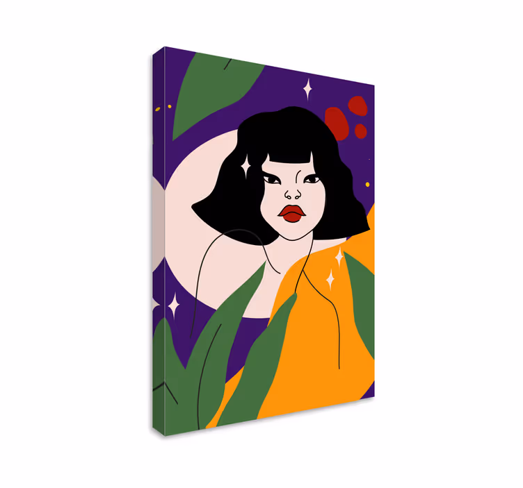 Lerretsbilde personer moderne portrettkunst - Tenstickers