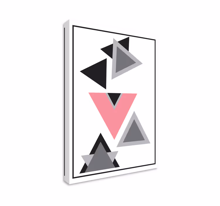 Trekanter abstrakt kunst lerretsbilde geometrisk - Tenstickers