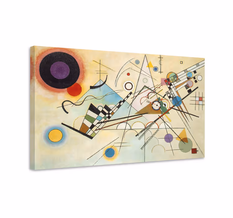 Fantastisk geometrisk kunstmaleri lerretsbilde geometrisk - Tenstickers