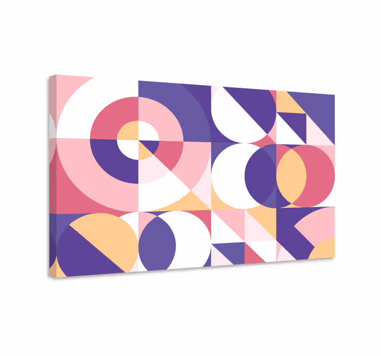 Abstrakte figurer geometrisk kunst lerretsbilde geometrisk - Tenstickers