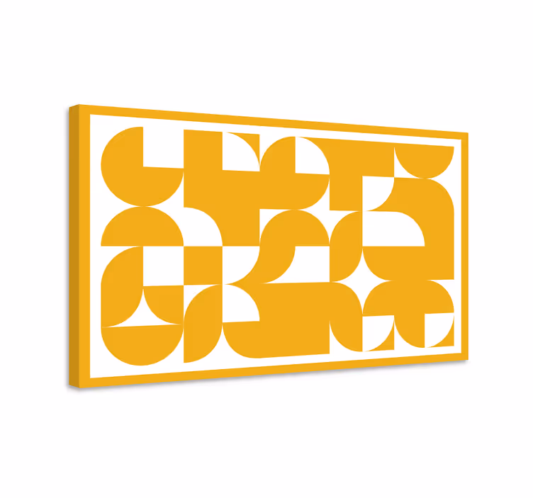 Kunst former gult mønster lerretsbilde geometrisk - Tenstickers
