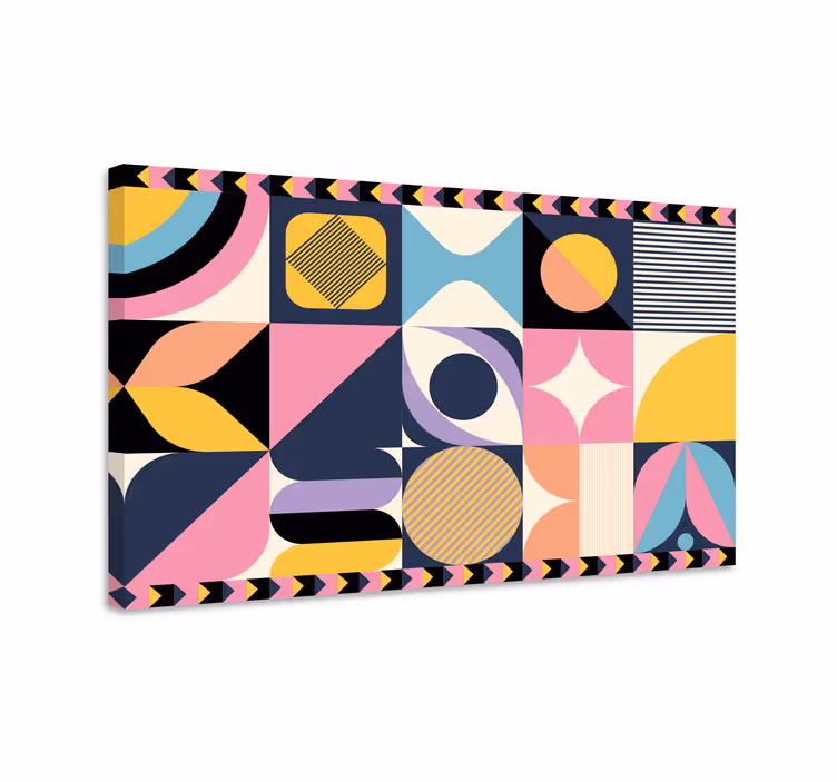 Flerfigurer fototapet lerretsbilde geometrisk - Tenstickers