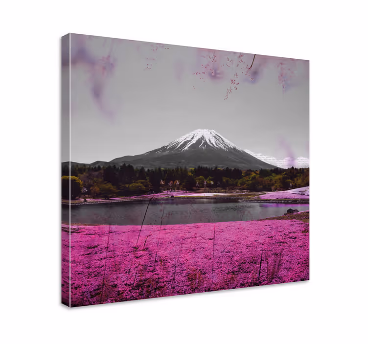 Landskaps lerretsbilde fuji-refleksjon - Tenstickers