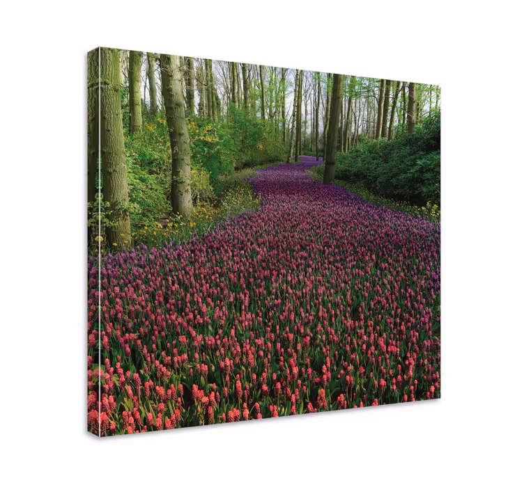 Blomst lerretsbilde blomstrende blomstersti - Tenstickers