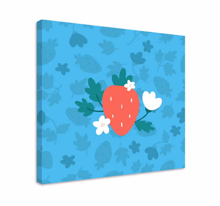 Blomstermønster og lerretsbilde frukt stillbilder - Tenstickers