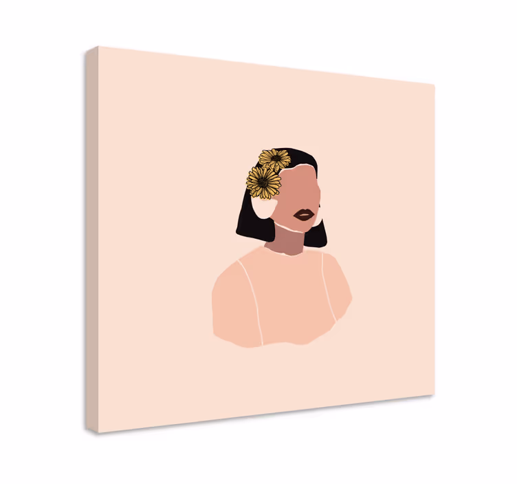 Lerretsbilde personer elegant kvinneportrett - Tenstickers