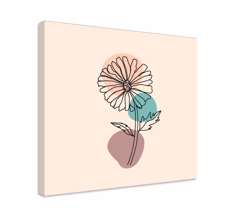 Tusenfryd blomst natur lerretsbilde blomster - Tenstickers