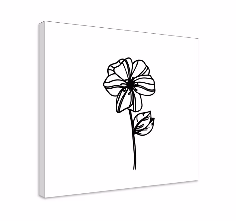 Tusenfryd blomst moderne strekbilder lerretsbilde blomster - Tenstickers