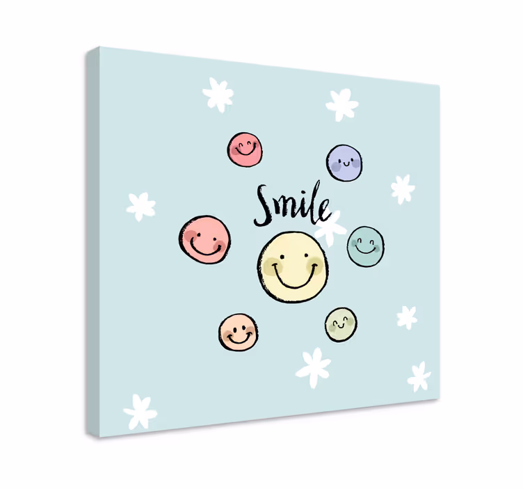 Lerretsbilde sagn smilende ansikter samling - Tenstickers