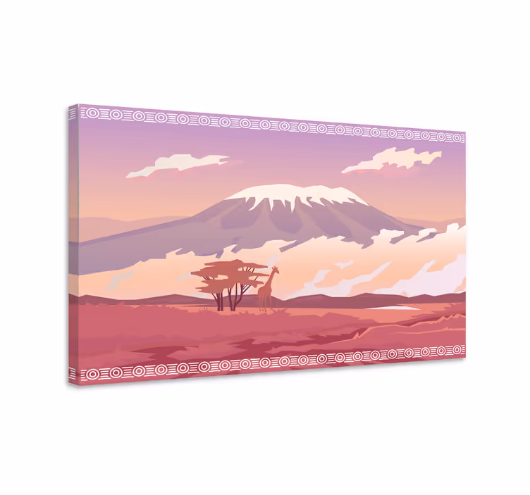 Kilimanjaro lerretsbilde landskap - Tenstickers