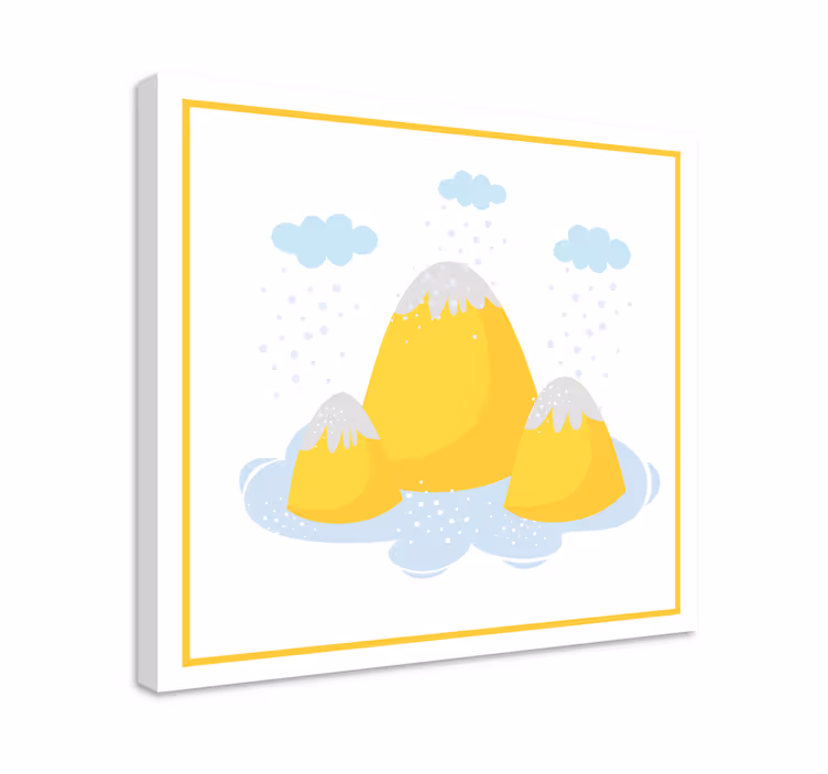 Landskaps lerretsbilde gule fjelltopper - Tenstickers