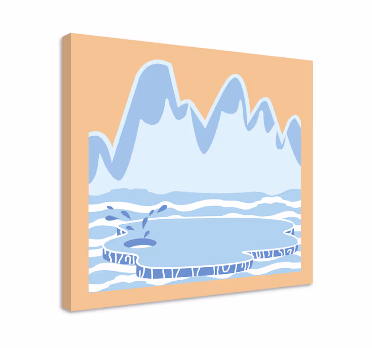 Landskaps lerretsbilde isfjell landskap - Tenstickers