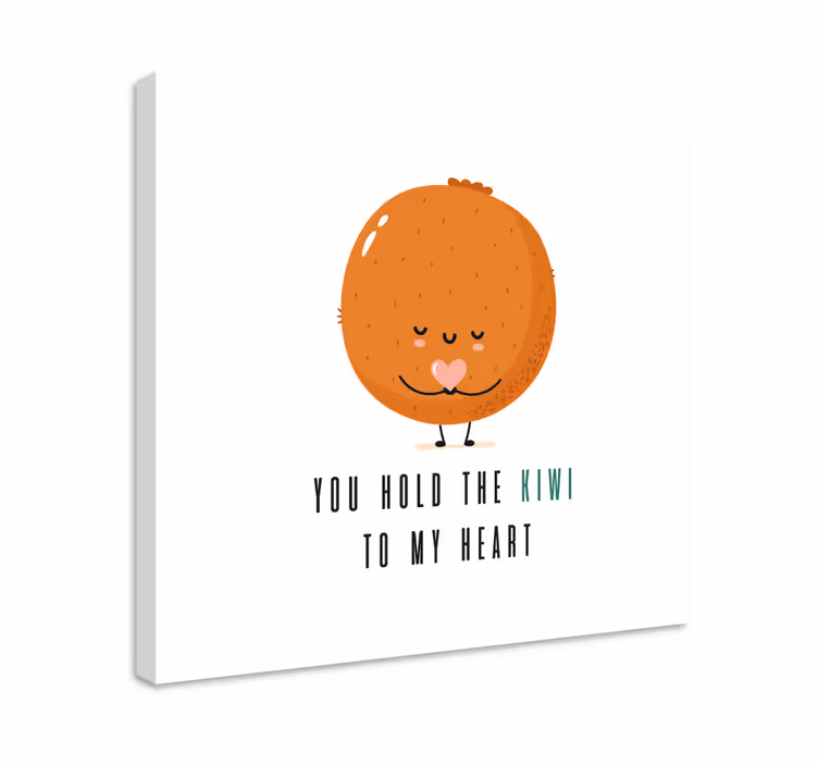 Morsomt sitat med kiwi lerretsbilde tekster - Tenstickers