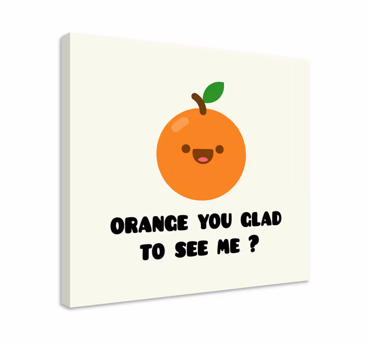Morsomt sitat med oransje lerretsbilde tekster - Tenstickers