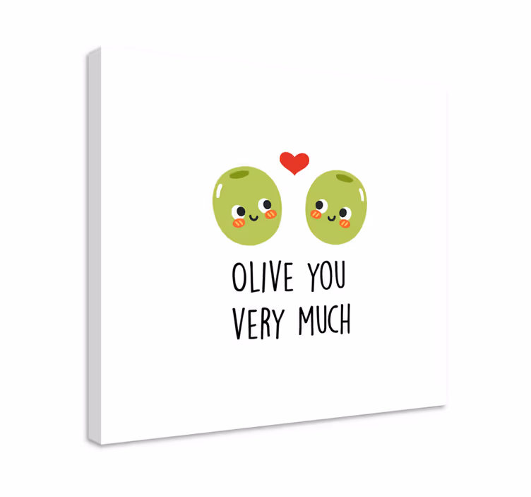 Lerretsbilde motivasjon olive you sammen - Tenstickers