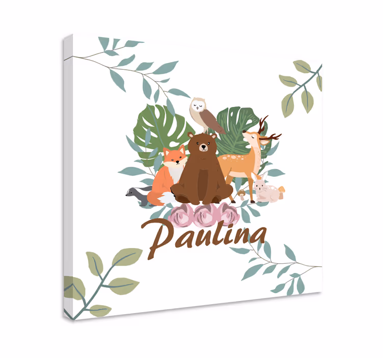 Skogdyrsamling dyr lerretsbilde - Tenstickers