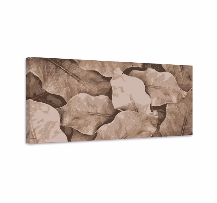 Beige tørkede blader Lerretsbilde planter - Tenstickers