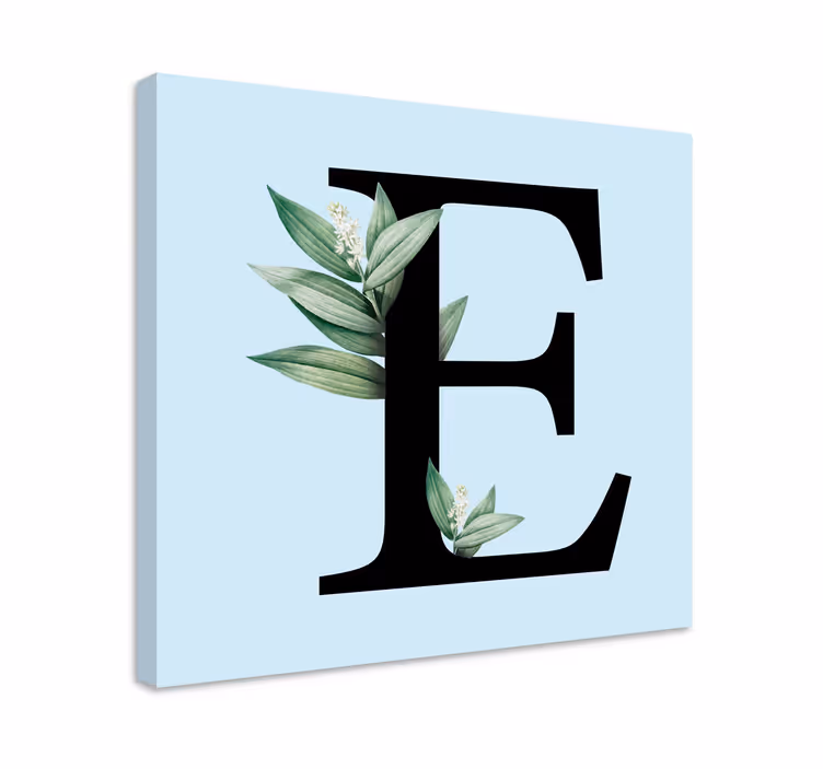 Botanisk personlig brev lerretsbilde tilpasset - Tenstickers