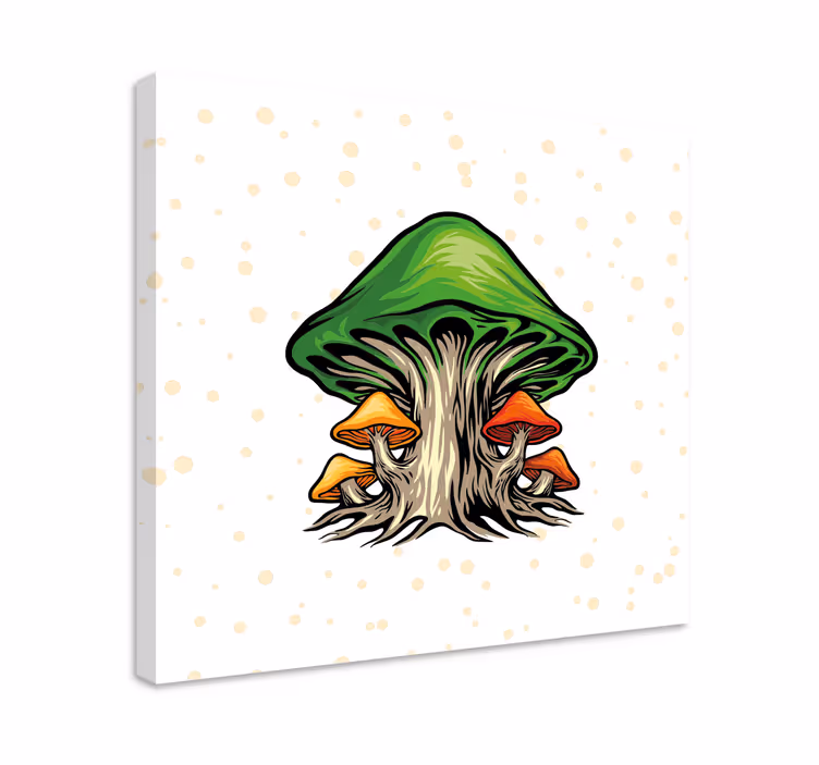 Spooky natur sopp plante lerretsbilde kjøkken - Tenstickers