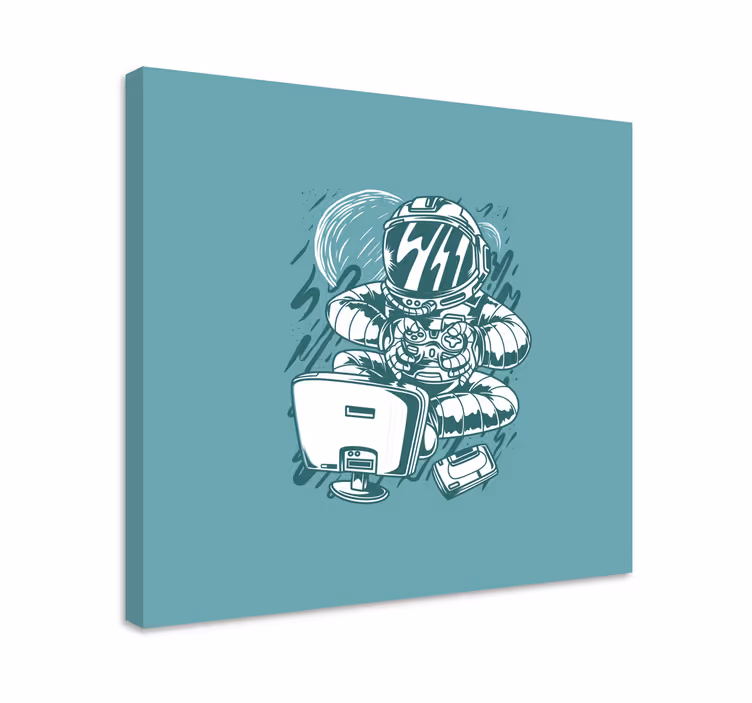 Videospill lerretstrykk astronautspill moro - Tenstickers